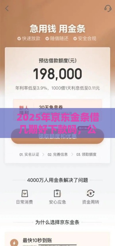 2025年京东金条借几期好下款吗，公布5个最新网上借钱安全可靠的平台