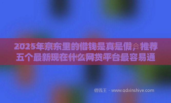 2025年京东里的借钱是真是假，推荐五个最新现在什么网贷平台最容易通过