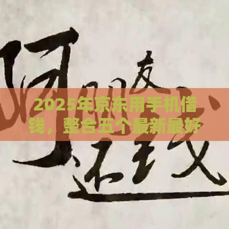 2025年京东用手机借钱，整合五个最新最好借钱的网贷平台不看数据
