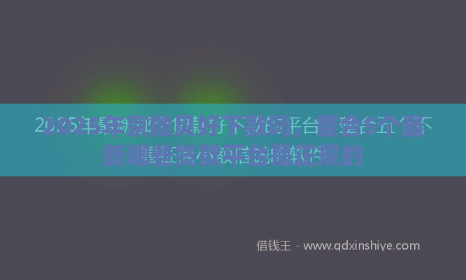 2025年京微贝好下款吗，整合5个最新哪些贷款平台是正规的