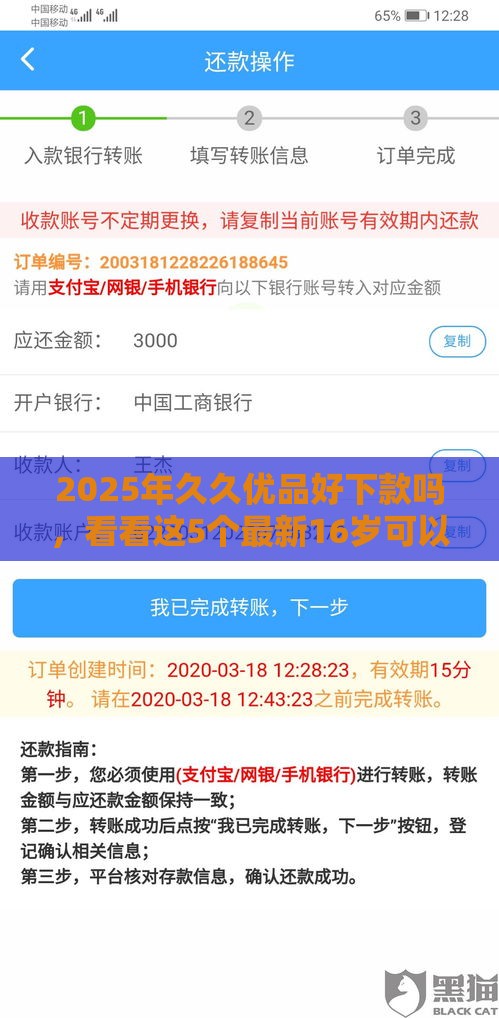 2025年久久优品好下款吗，看看这5个最新16岁可以贷款的平台
