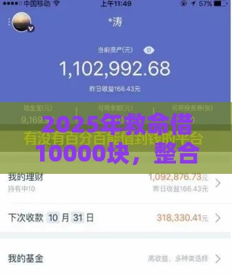 2025年救命借10000块,整合五个最新不看综合评估的百分百下款的软件 2025年救命借10000块,整合五个最新不看综合评估的百分百下款的软件