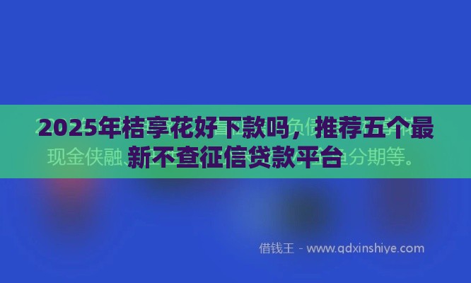 2025年桔享花好下款吗，推荐五个最新不查征信贷款平台