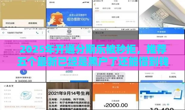 2025年开通分期乐被秒拒，推荐五个最新已经是黑户了还能借到钱的软件