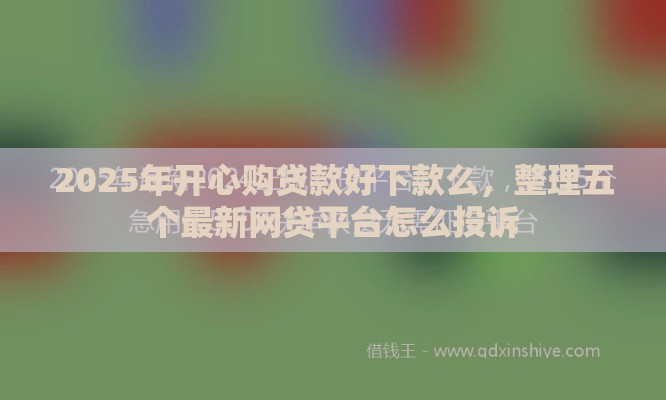 2025年开心购贷款好下款么,整理五个最新网贷平台怎么投诉 2025年开心购贷款好下款么,整理五个最新网贷平台怎么投诉
