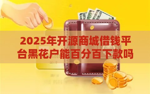 2025年开源商城借钱平台黑花户能百分百下款吗，梳理五个最新最新口子有微信就能下