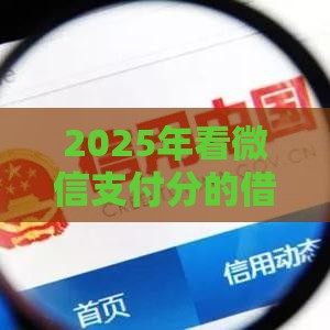 2025年看微信支付分的借钱平台，看看这五个最新阿里巴巴贷款平台