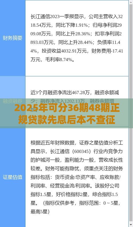 2025年可分36期48期正规贷款先息后本不查征信，整理五个最新征信查询多被封空有下款的小额短期网贷口子