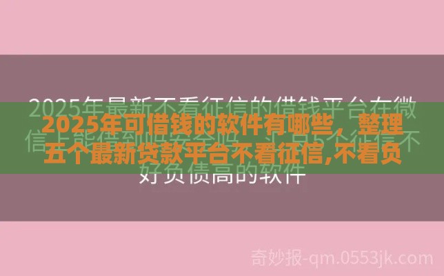 2025年可借钱的软件有哪些，整理五个最新贷款平台不看征信,不看负债