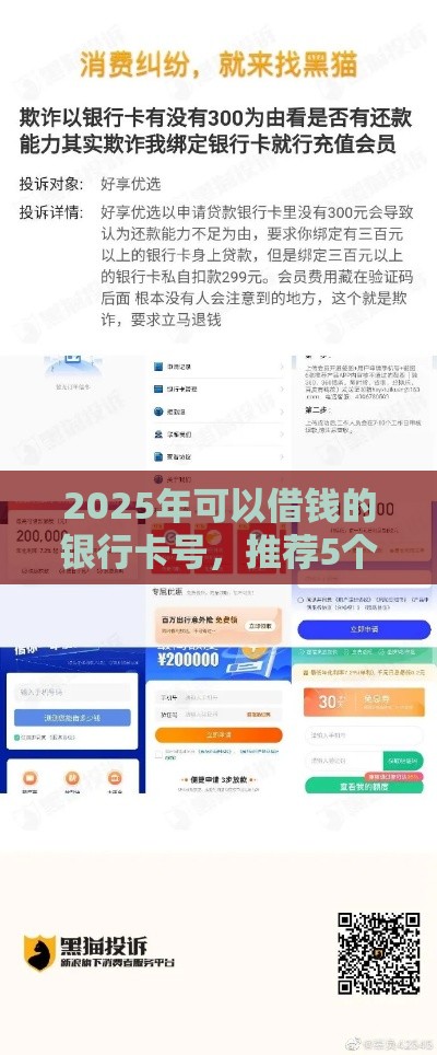2025年可以借钱的银行卡号，推荐5个最新平台贷款