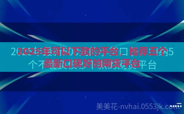2025年可以下款的平台，推荐五个最新口碑好的网贷平台