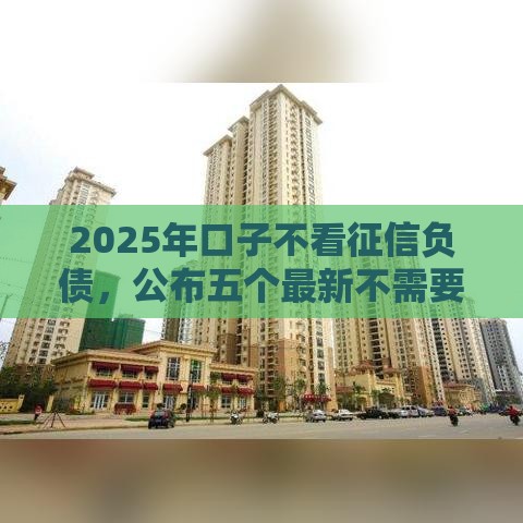2025年口子不看征信负债，公布五个最新不需要审核的贷款平台