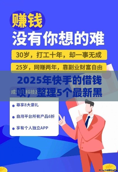 2025年快手的借钱呗，整理5个最新黑户当天可以借到二万的平台