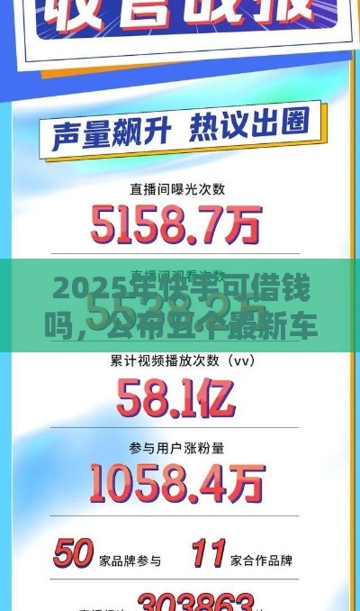 2025年快手可借钱吗，公布五个最新车抵押贷款平台