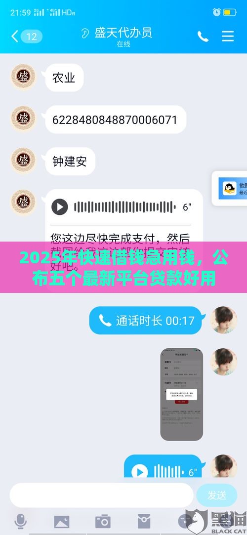 2025年快速借钱急用钱，公布五个最新平台贷款好用
