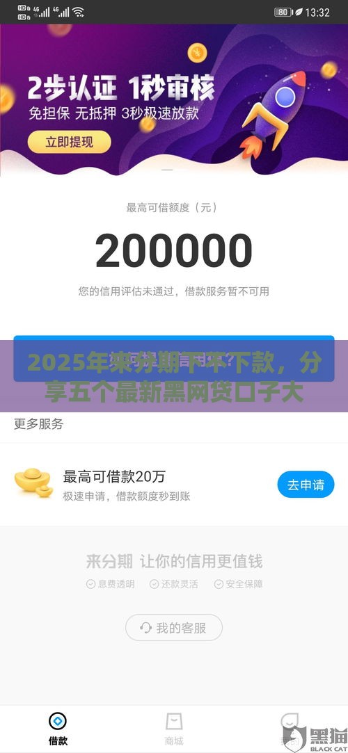 2025年来分期下不下款，分享五个最新黑网贷口子大全