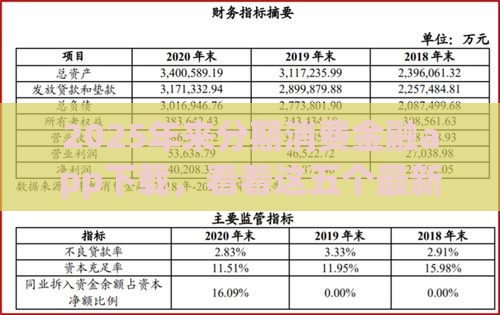 2025年来分期消费金融app下载，看看这五个最新银行征信不良带不出来款还可以贷的平台