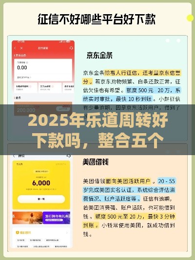 2025年乐道周转好下款吗，整合五个最新好下款借款平台