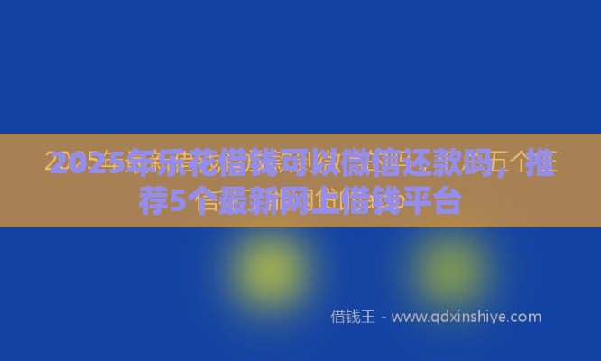 2025年乐花借钱可以微信还款吗，推荐5个最新网上借钱平台