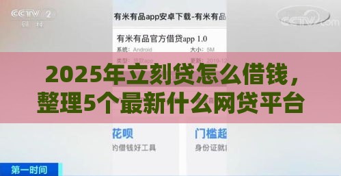 2025年立刻贷怎么借钱，整理5个最新什么网贷平台好借钱
