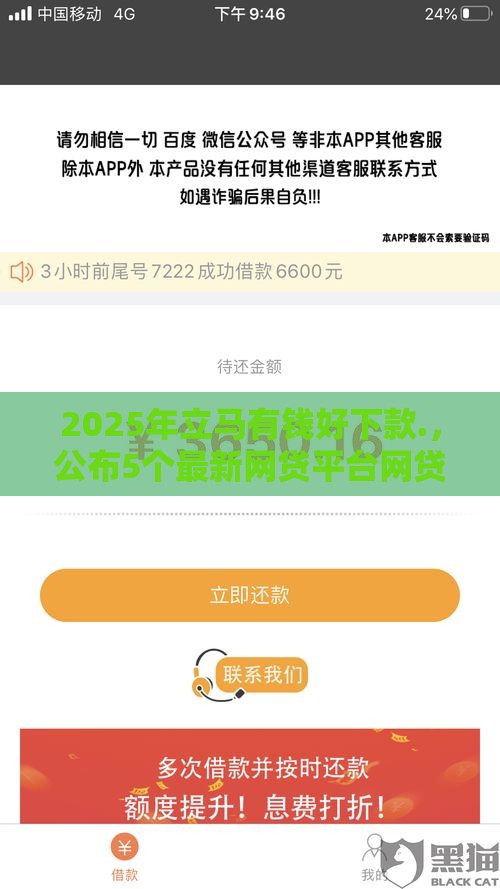 2025年立马有钱好下款.，公布5个最新网贷平台网贷怎么样