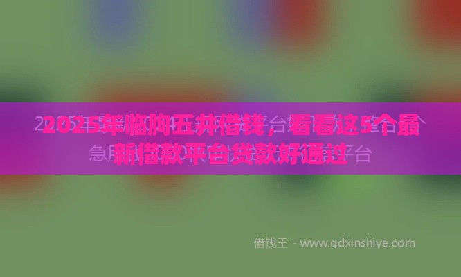 2025年临朐五井借钱，看看这5个最新借款平台贷款好通过