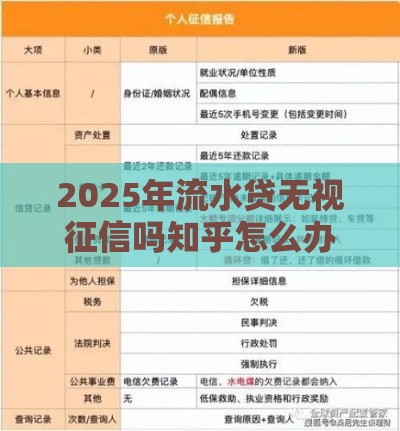 2025年流水贷无视征信吗知乎怎么办，试试这5个最新2025年黑户贷款平台