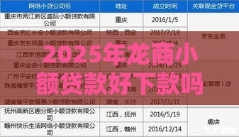 2025年龙商小额贷款好下款吗，整理五个最新在校大学生贷款平台