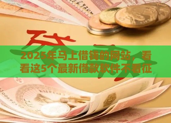 2025年马上借钱的网站,看看这5个最新借款软件不看征信放款快 2025年马上借钱的网站,看看这5个最新借款软件不看征信放款快