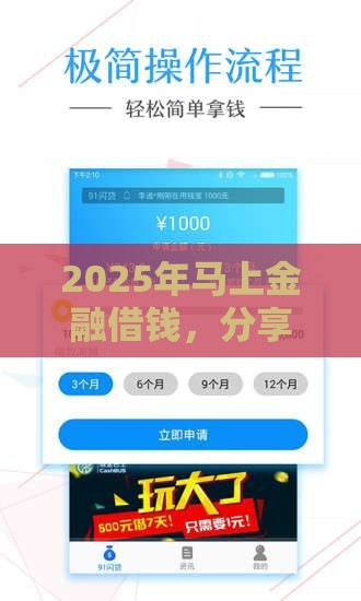 2025年马上金融借钱，分享五个最新网贷平台利息排行