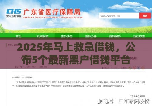 2025年马上救急借钱，公布5个最新黑户借钱平台