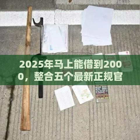 2025年马上能借到2000，整合五个最新正规官方贷款平台