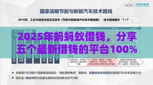 2025年蚂蚂蚁借钱，分享五个最新借钱的平台100%能借到18周岁