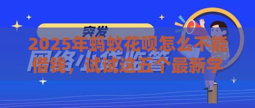 2025年蚂蚁花呗怎么不能借钱，试试这五个最新学生小额贷款平台