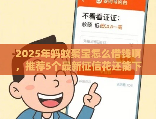 2025年蚂蚁聚宝怎么借钱啊，推荐5个最新征信花还能下款的平台