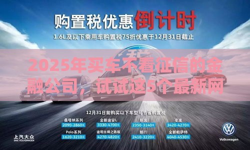 2025年买车不看征信的金融公司，试试这5个最新网贷平台不看征信最好下款