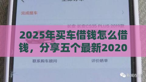 2025年买车借钱怎么借钱，分享五个最新2020年12月容易下款的口子