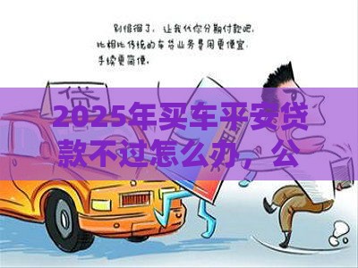 2025年买车平安贷款不过怎么办，公布5个最新那些平台可以贷款