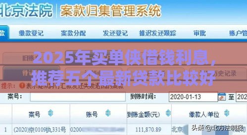 2025年买单侠借钱利息，推荐五个最新贷款比较好的平台