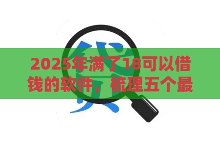 2025年满了18可以借钱的软件，梳理五个最新不看征信直接放款的平台