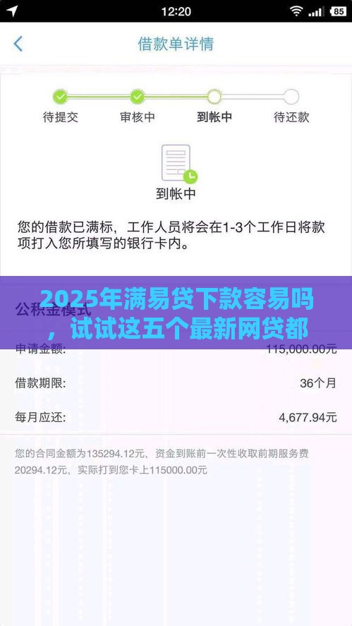 2025年满易贷下款容易吗，试试这五个最新网贷都平台