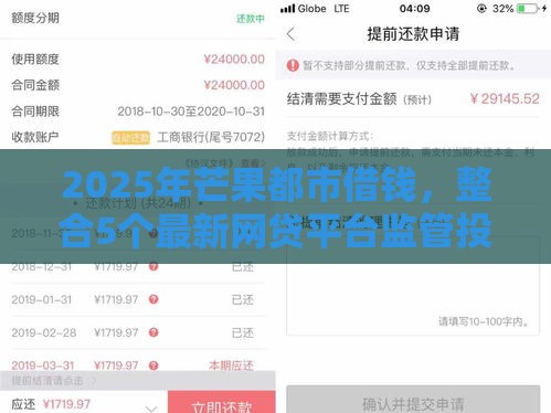 2025年芒果都市借钱，整合5个最新网贷平台监管投诉电话