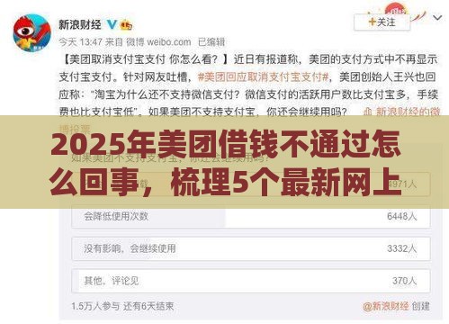 2025年美团借钱不通过怎么回事，梳理5个最新网上平台借钱靠谱