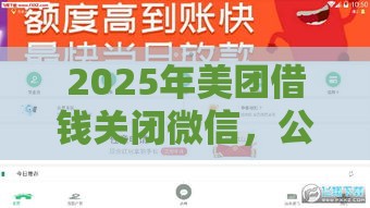 2025年美团借钱关闭微信，公布五个最新好下款的网贷口子2025
