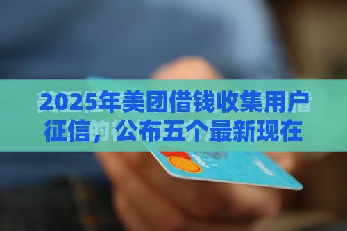 2025年美团借钱收集用户征信，公布五个最新现在贷款平台好用