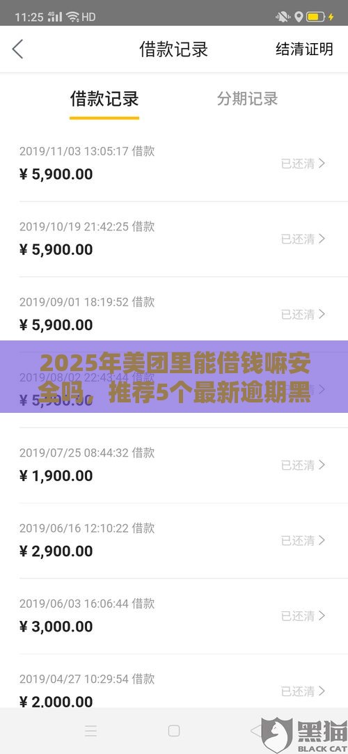 2025年美团里能借钱嘛安全吗，推荐5个最新逾期黑户最好下款的借钱平台