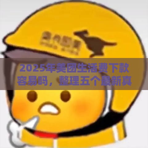 2025年美团生活费下款容易吗，整理五个最新真正黑户能下款的网贷平台