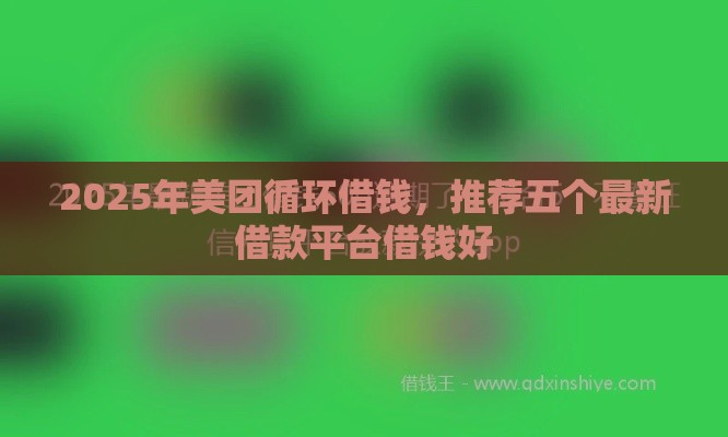 2025年美团循环借钱，推荐五个最新借款平台借钱好
