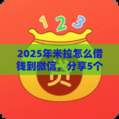 2025年米拉怎么借钱到微信，分享5个最新贷款7天的平台
