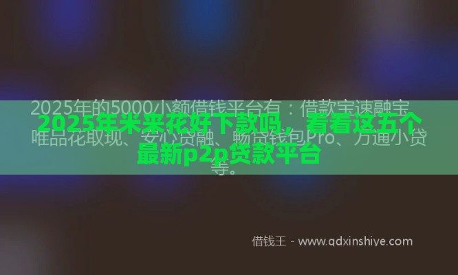 2025年米来花好下款吗，看看这五个最新p2p贷款平台